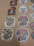 Vtg 44 Small Harley Davidson Stickers Triumph American Flames RT66 Skulls Women