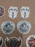 Vtg 44 Small Harley Davidson Stickers Triumph American Flames RT66 Skulls Women