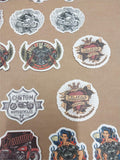 Vtg 44 Small Harley Davidson Stickers Triumph American Flames RT66 Skulls Women