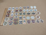 Vtg 44 Small Harley Davidson Stickers Triumph American Flames RT66 Skulls Women