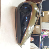 Harley Olive Gold Sun FXD Dyna Wide Super Fatbob Custom Glide Fuel Tank 61586-04
