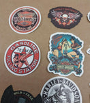 Vtg 52 Pack Variety Small Harley Davidson Stickers Skulls Engines Bikes Texaco