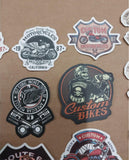 Vtg 52 Pack Variety Small Harley Davidson Stickers Skulls Engines Bikes Texaco