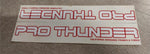 Red White Racing BMX Pro Thunder Frames Forks Huffy Sticker Decals Bikes NOS