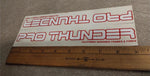 Red White Racing BMX Pro Thunder Frames Forks Huffy Sticker Decals Bikes NOS