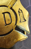 VTG 1970s Volunteer Firefighter Fire Department Solid Brass Belt Buckle