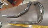 New Chrome Drag Pipes Harley Davidson XL Sportster 1986-2003 Slash Cut