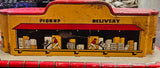Vtg 1930's Marx Tin Litho Union Station Toy Train Depot Crossing Gate Railroad