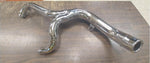 EXHAUST 2 Into 1 FLT Glide LAKE 6 SPEED 45 DEGREE  2007-2013 CHROME W/BILLET