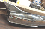 New Chrome Slip-On Muffler Roadhawk Classic Fishtail 27 inch Harley Custom Cruis