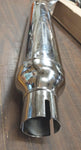 New Chrome Slip-On Muffler Roadhawk Classic Fishtail 27 inch Harley Custom Cruis