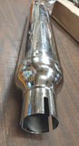 New Chrome Slip-On Muffler Roadhawk Classic Fishtail 27 inch Harley Custom Cruis