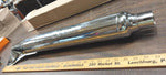 New Chrome Slip-On Muffler Roadhawk Classic Fishtail 27 inch Harley Custom Cruis