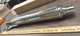 New Chrome Slip-On Muffler Roadhawk Classic Fishtail 27 inch Harley Custom Cruis