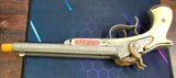 VTG 1950s Hubley Pirate Toy Pistol Double Barrel Cast Iron 9" Cap Gun Collectibl