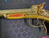 VTG 1950s Hubley Pirate Toy Pistol Double Barrel Cast Iron 9" Cap Gun Collectibl