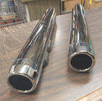 3 1/2 Chrome Slip on Mufflers Taper Exhaust Tip Touring 95^ Glide Roa Harley FLH