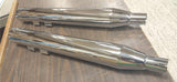 3 1/2 Chrome Slip on Mufflers Taper Exhaust Tip Touring 95^ Glide Roa Harley FLH