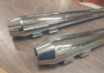 Chrome TT TaperTip MegaphoneSlip on Mufflers Touring Bagger Harley Glide FLH 95^