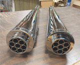 95^ Chrome Slip on Mufflers Dunstall Style Tip Harley Bagger Touring Glide FLH