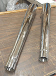 95^ Chrome Slip on Mufflers Dunstall Style Tip Harley Bagger Touring Glide FLH