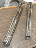 95^ Chrome Slip on Mufflers Dunstall Style Tip Harley Bagger Touring Glide FLH