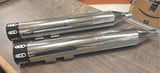 4" Slip On Mufflers Harley Bagger Touring FLH Chrome Bla Gatlin Eclipse Tips 95^