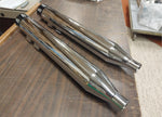 4" Slip On Mufflers Harley Bagger Touring FLH Chrome Bla Gatlin Eclipse Tips 95^