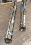 Slip On Chrome Mufflers 95-16 Harley Touring Bagger OD & ID Turbine Exhaust New