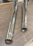 Slip On Chrome Mufflers 95-16 Harley Touring Bagger OD & ID Turbine Exhaust New