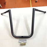 LA Choppers 1 1/2 Grande Twin Peaks Handlebars 19" Ape Hangers Flat Black Bagger