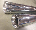 Chrome Muffler Gatin Eclipse 3 Hole Exhaust 4 1/2" 1995-20016 Harley Touring