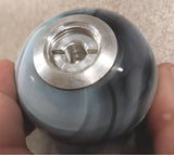 Swirl Round Glass Shifter Knob Harley Indian Knucklehead Grey Green White Black