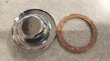 Chrome Flat Top Style Vented Gas Cap Classic British Motorcycles Triumph E50-71