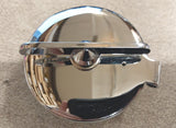 Chrome Hinged Gas Cap Matchless BSA Triumph Norton Domimators 3 Finger Latch