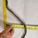 7/8"OD 7.5" Tall 3.25" End Rise 10" Pull Back 31" Wide Drilled Chrome Handlebars