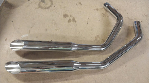 Cycle Shack Ironhead Sportster XL Exhaust Pipes Slash 1957-1985 USA Chrome