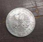 Austrian Republik Osterrelich 2 Schilling Eagle Grain Coin 1947 Collectible