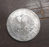Austrian Republik Osterrelich 2 Schilling Eagle Grain Coin 1947 Collectible