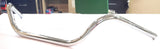 1" Chrome Steel Early Style Bar Wide-Dimple 34"W 10" Pullback Dimpled Handlebars