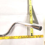 1" Chrome Steel Early Style Bar Wide-Dimple 34"W 10" Pullback Dimpled Handlebars