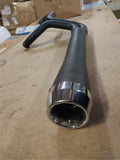 2 Into 1 Black Exhaust Pipes 4" Taper Chrome Cone Tip FXST Harley Motorcycle