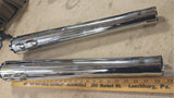 1995-2016 Harley Touring Bagger Slip On Chrome Mufflers OD & ID Turbine Chipped