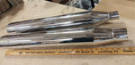 Slip On 4" Chrome Mufflers 3 Slot Billet Flush Tips Harley FLH Glide Dented