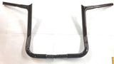 FAT BAGGERS INC 1-1/4 EZ Install Meathook Handlebars 14" Black Ape Hngers Cables