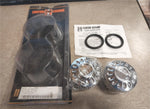 New Chrome Mini Screw-In Gas Cap Set Harley Davidson 1982-1996 FLST FLH FXST XL