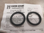 New Chrome Mini Screw-In Gas Cap Set Harley Davidson 1982-1996 FLST FLH FXST XL