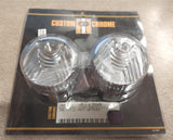 1982^ Pair Regency Chrome Die-cast Screw-In Style Gas Caps Fat Bob Tanks New