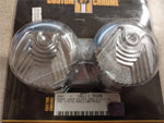 1982^ Pair Regency Chrome Die-cast Screw-In Style Gas Caps Fat Bob Tanks New