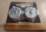 1982^ Pair Regency Chrome Die-cast Screw-In Style Gas Caps Fat Bob Tanks New